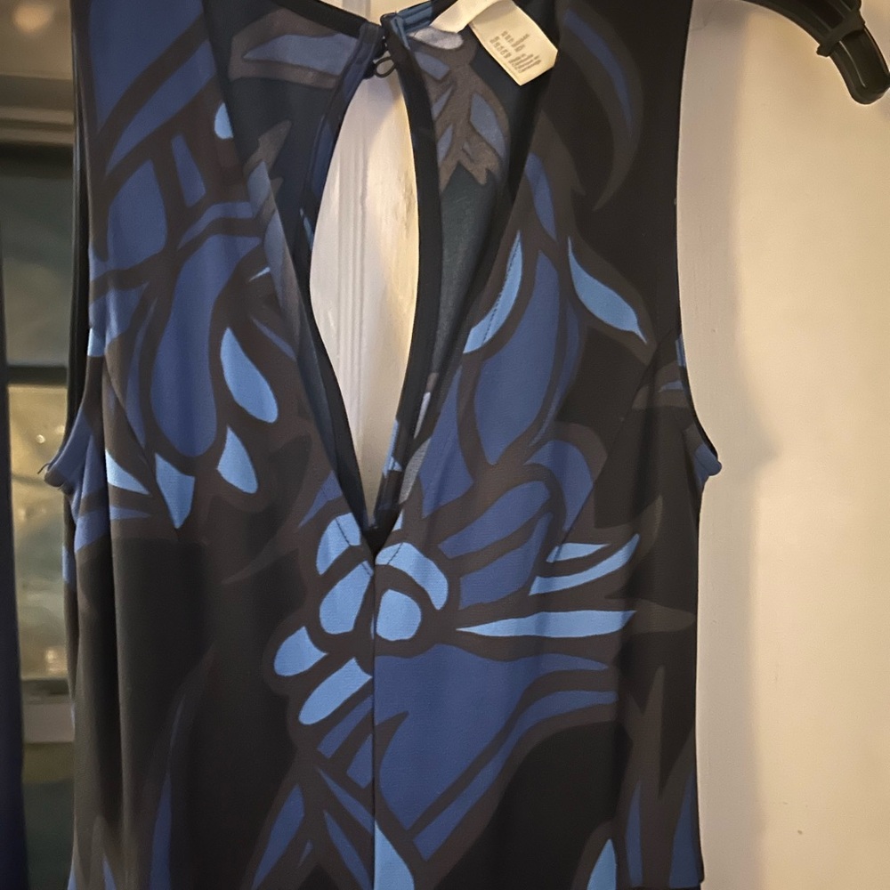 H&M blue pattern jumpsuit.